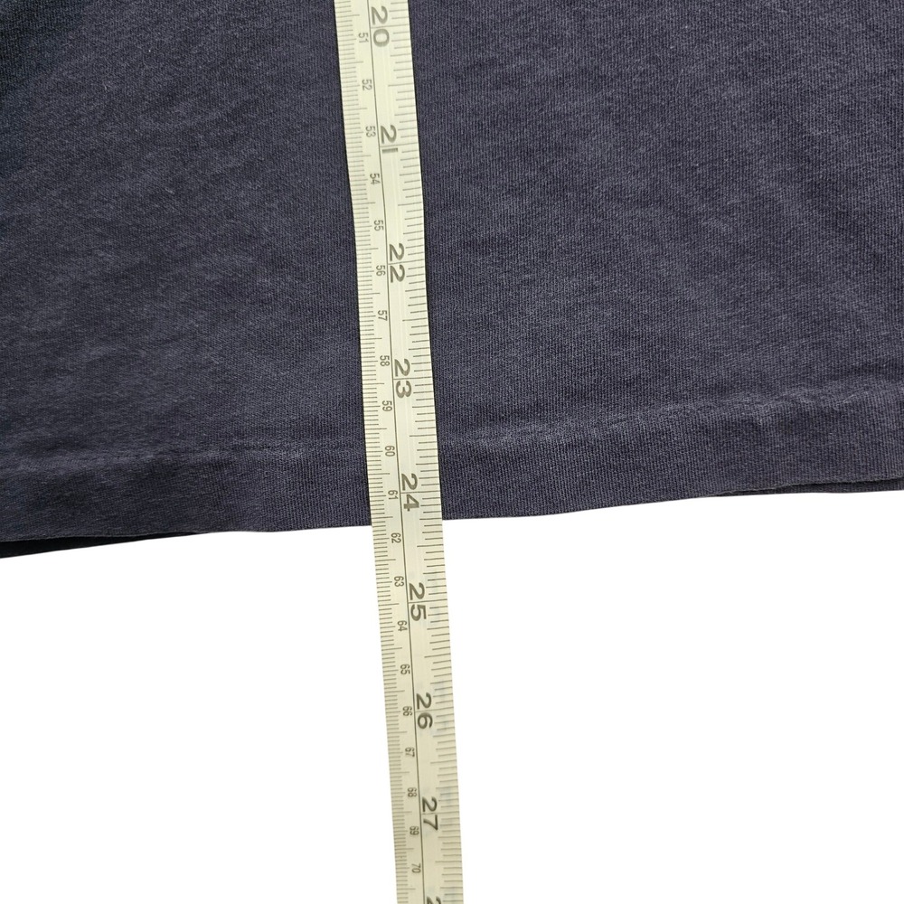 Polo Ralph Lauren T-Shirt Mens M Navy Blue V-Neck Minimalist Cotton Pony Logo - Picture 8 of 8